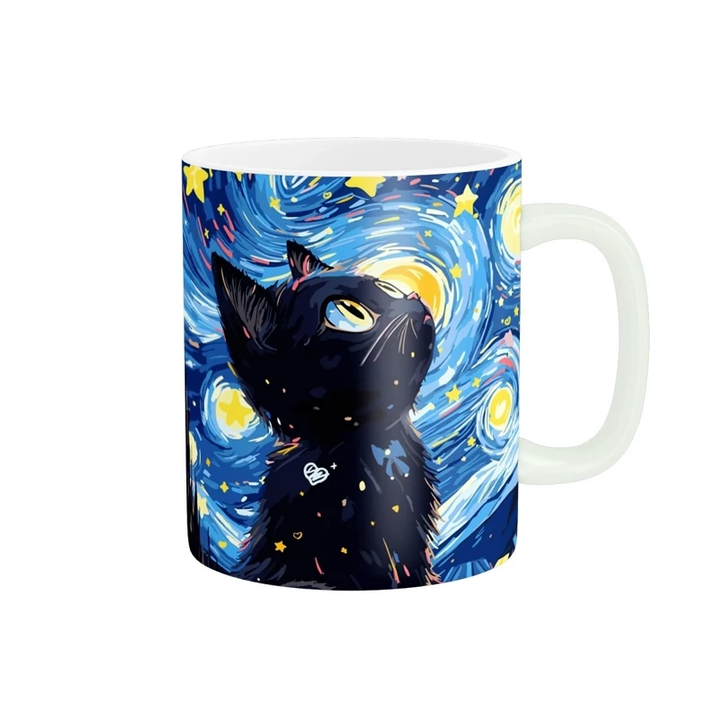 ماگ سرامیکی طرح گربه کیوت و فانتزی کد116