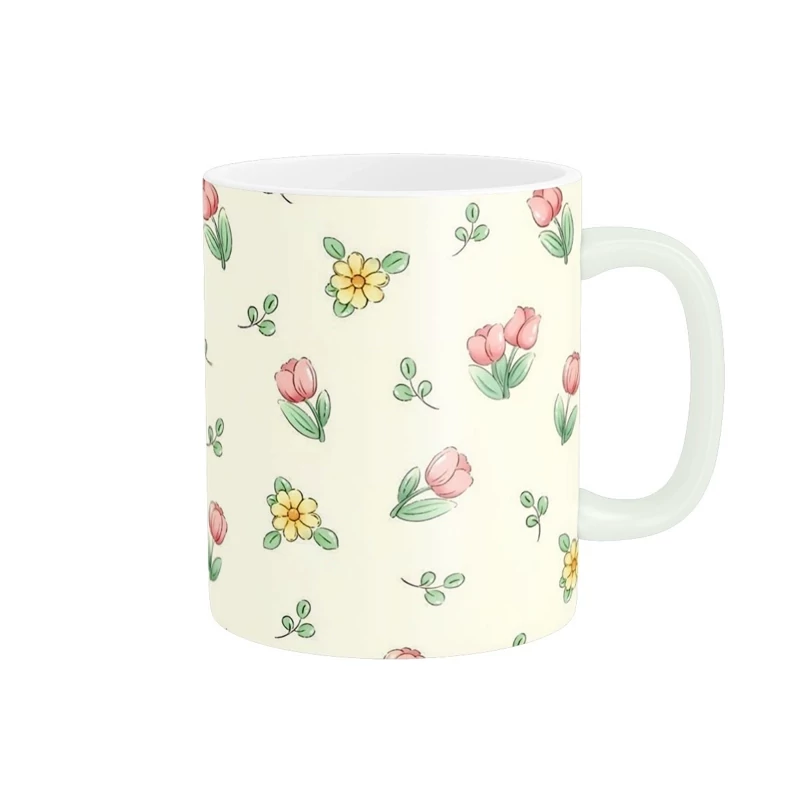 ماگ سرامیکی طرح گل کیوت و فانتزی کد588