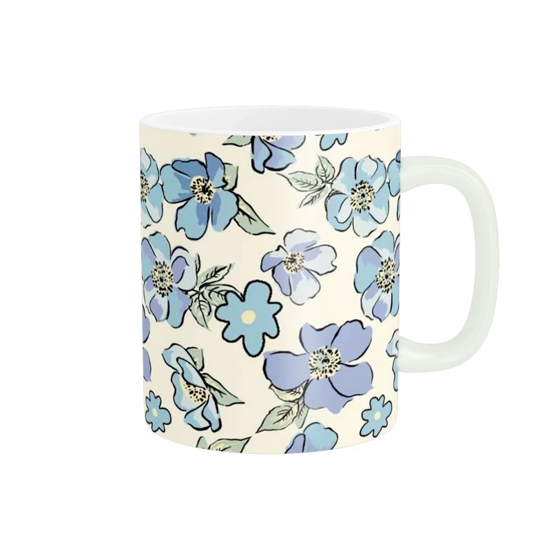 ماگ سرامیکی طرح گل کیوت و فانتزی کد580