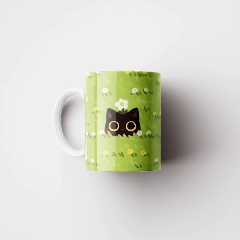 ماگ سرامیکی طرح گربه کیوت و فانتزی کد640