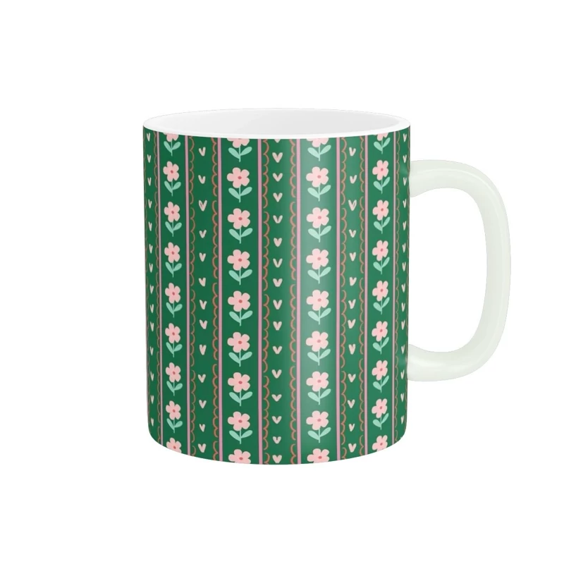 ماگ سرامیکی طرح گل کیوت و فانتزی کد688