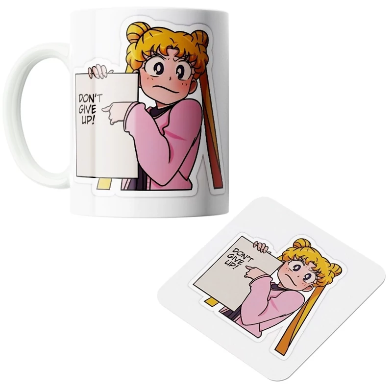 ماگ سرامیکی طرح انگیزشی به همراه زیر لیوانی کد1250